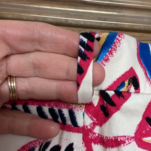 J. Crew size 12 Colorful Leaf Print Mid-rise Cropped Lightweight Chino Pants - Picture 11 of 12